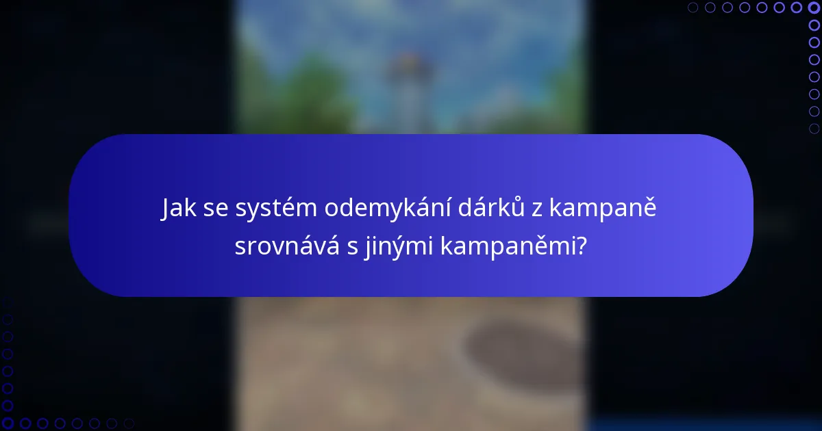 Jak se systém odemykání dárků z kampaně srovnává s jinými kampaněmi?